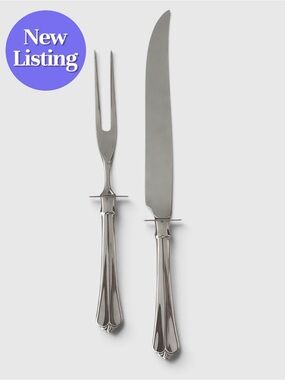 VTG Oneida Juilliard Heirloom 18/10 Stainless 2-Piece Carving Set. Like New.